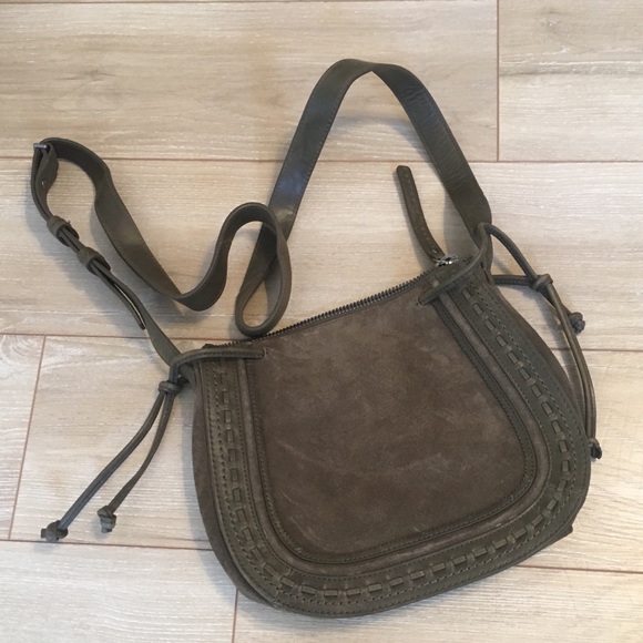 Lucky Brand Handbags - New Lucky Brand Olive Green Suede Crossbody Bag
